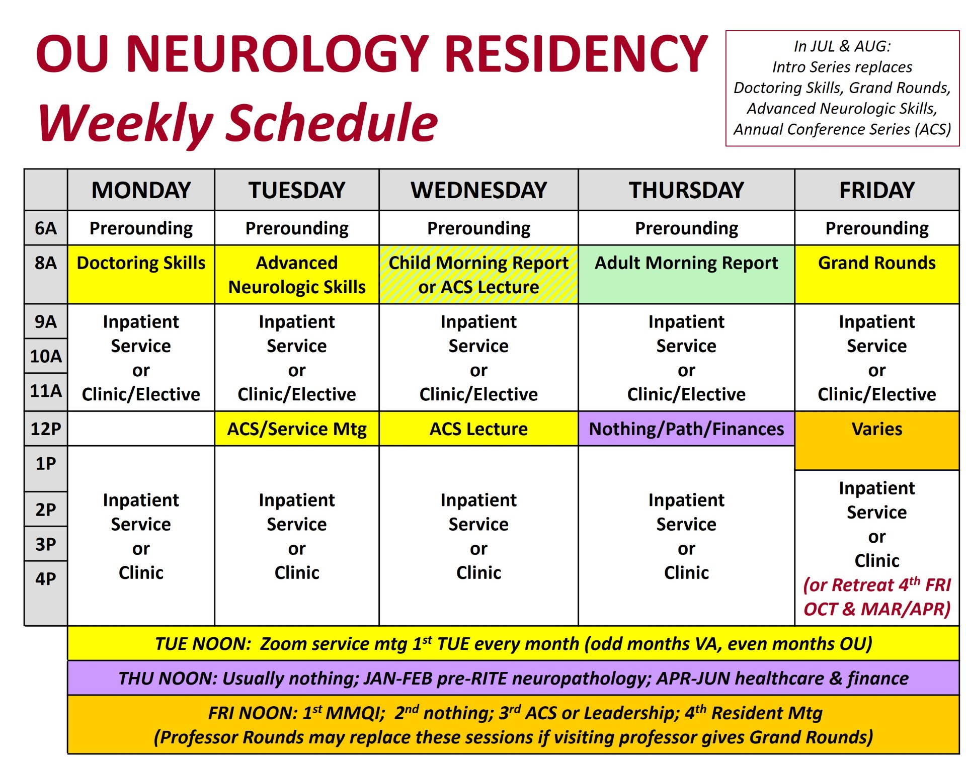 thumbnail_OU Neurology Schedule_Weekly